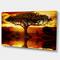 Designart - Lonely Tree in African Sunset - Oversized African Landscape Canvas Art